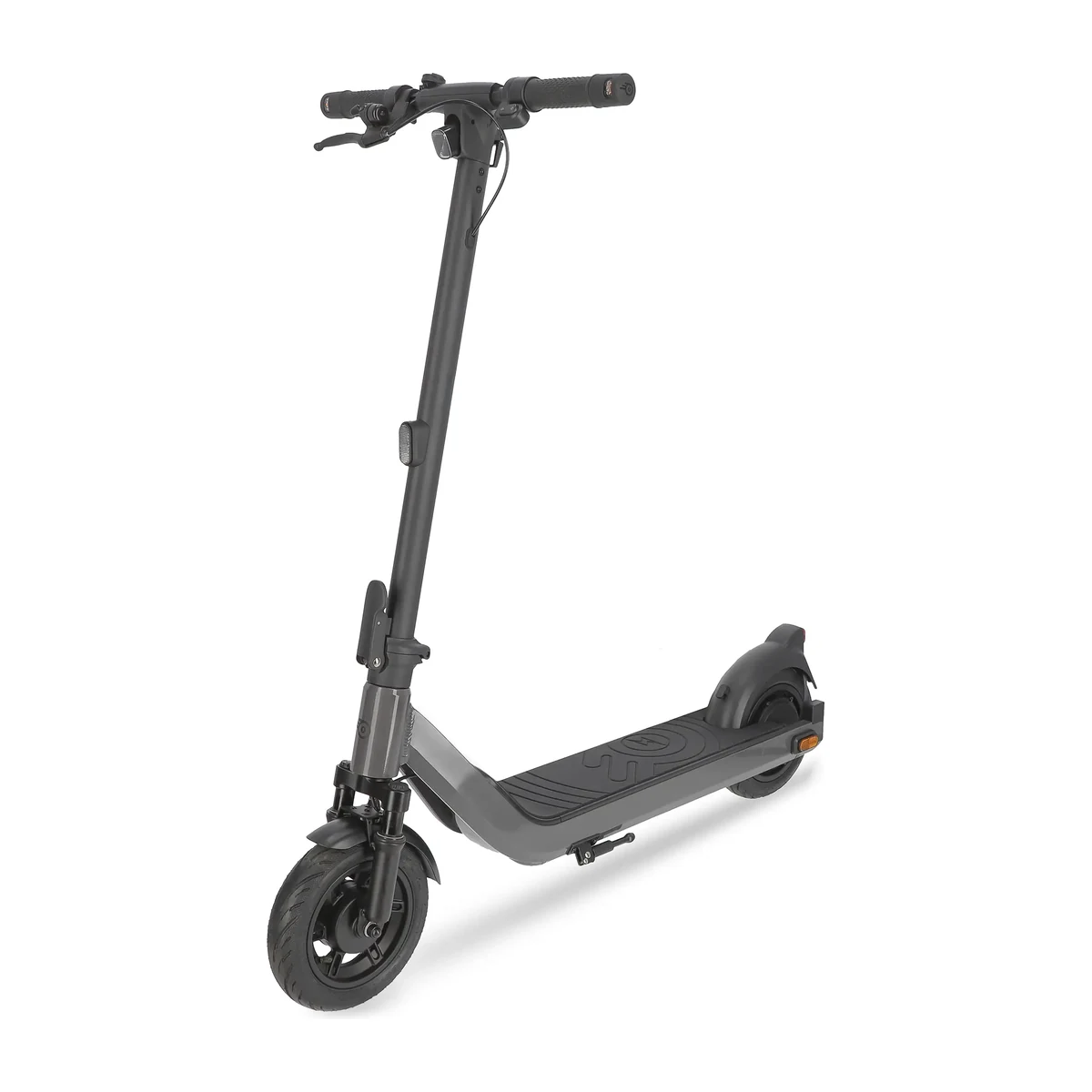 Dunkelgrauer ePF-3 E-Scooter in schräger Vorderansicht